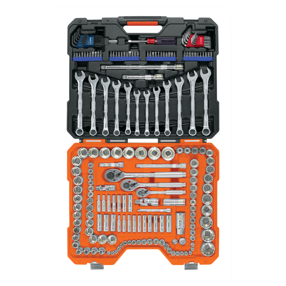 Juego 199 herramientas 1/4", 3/8" y 1/2" std y mm p/mecánico - Código: 12894