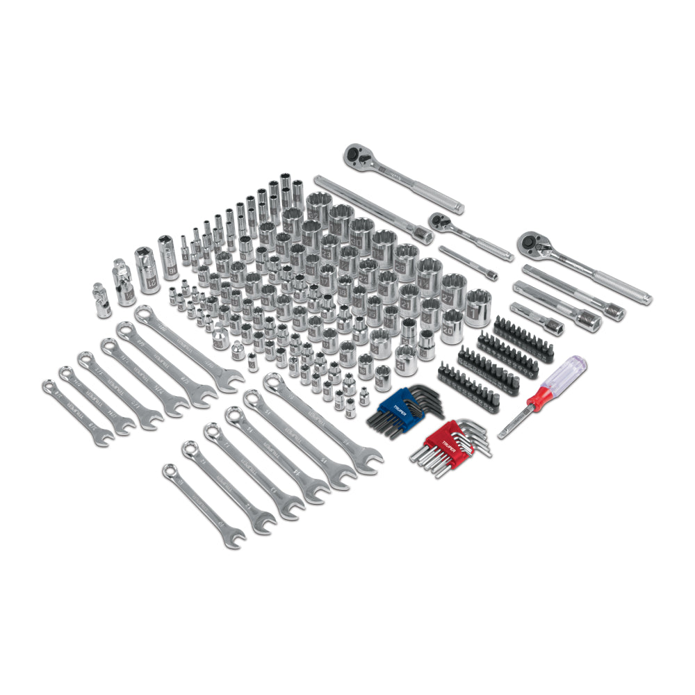 Juego 199 herramientas 1/4", 3/8" y 1/2" std y mm p/mecánico - Código: 12894