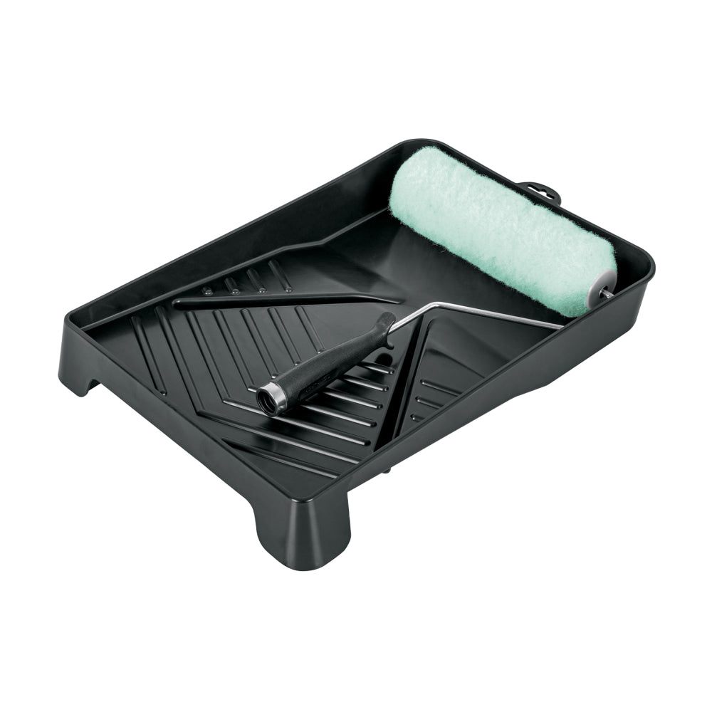 Kit de rodillo para pintar, 9" (maneral, charola y felpa) - Código: 13843