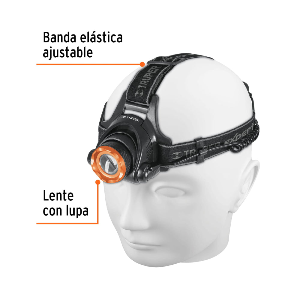 Linterna de minero LED 800 lm, de 4 pilas AA, TRUPER EXPERT - Código:   11853