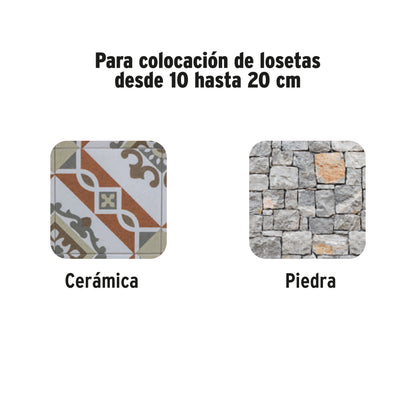 Llana 11" dentado cuadrado 1/4", 10 remaches, mgo madera - Cod: 15404