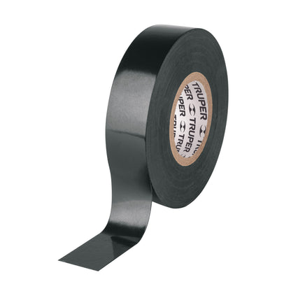 Cinta de aislar de 18 m x 19 mm, negra en blíster, Truper - Código: 12499