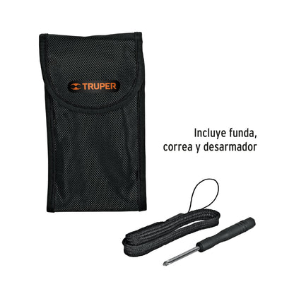 Medidor láser de distancia de 0.05 m a 100 m, Truper - CÓDIGO: 100374