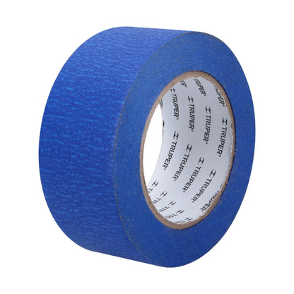 Cinta masking tape azul de 2" x 50 m para pintor, Truper - CÓDIGO: 12624