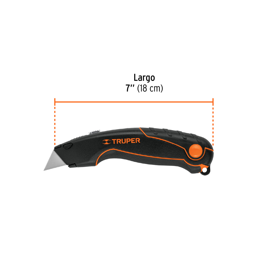 Navaja retráctil 7" cuerpo de aluminio, Truper - Cod: 16950