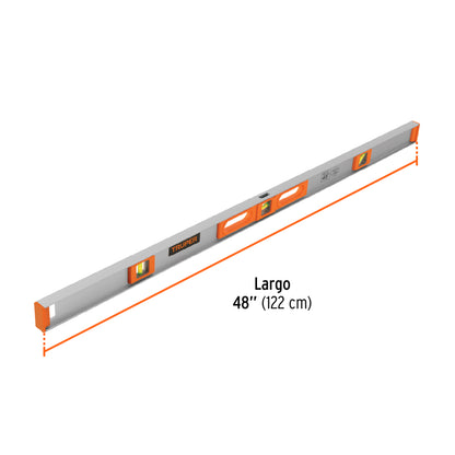 Nivel profesional de 48" con protección de ABS, Truper - Cod: 17040