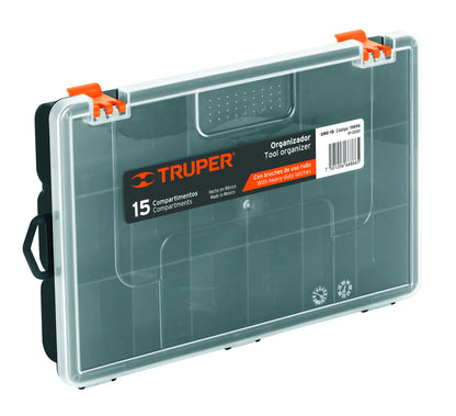 Organizador 11" con 15 compartimentos, Truper - CÓDIGO: 19896