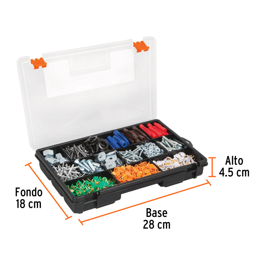 Organizador 11" con 15 compartimentos, Truper - CÓDIGO: 19896