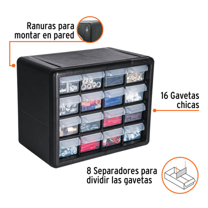 Organizador con 16 gavetas, Truper - Código: 11851
