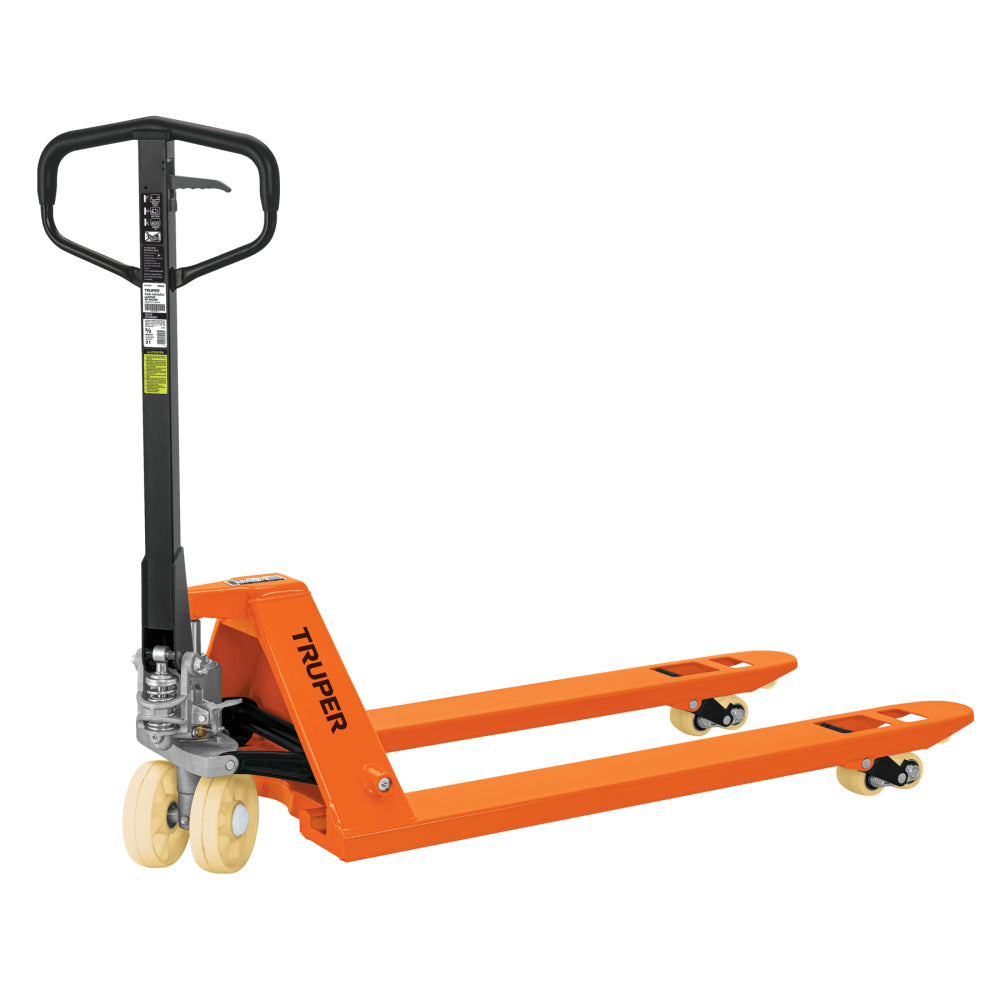 Patín traspaleta 3 ton con ruedas de nylon, Truper - Código: 15083