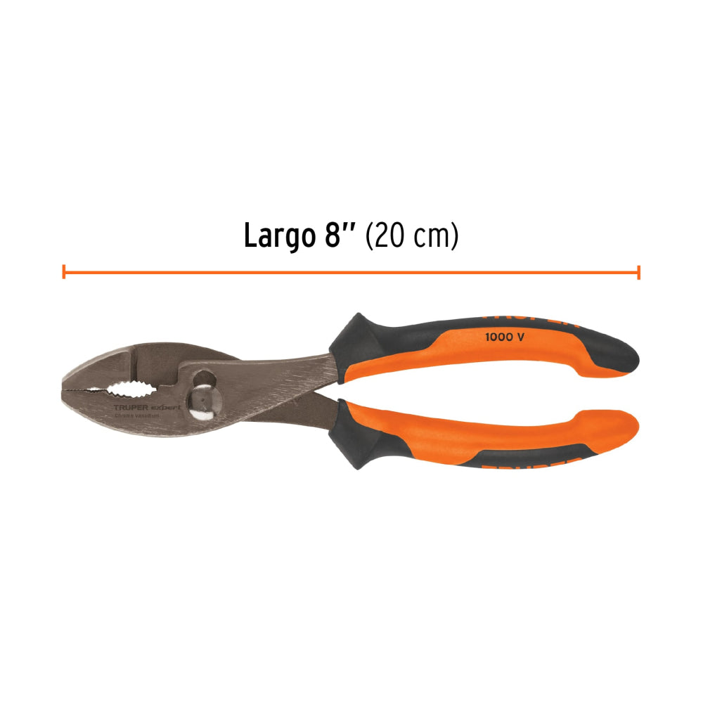 Pinzas de chofer 8" mango Comfort Grip, Truper Expert - CÓDIGO: 13065