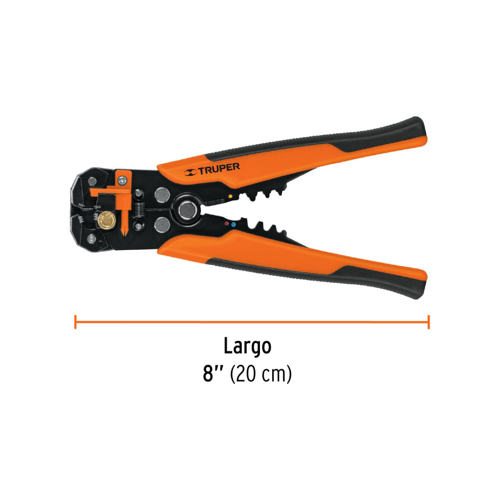 Pinza 8" pela cables automática, 22 a 10 AWG, TRUPER - Cod: 17360