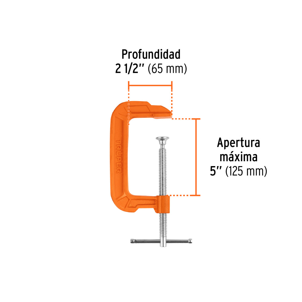 Prensa 6" de hierro dúctil para carpintería, Truper - Cod: 17663