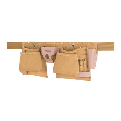 Porta herramientas de carnaza con 13 compartimentos, Truper - Codigo: 11537