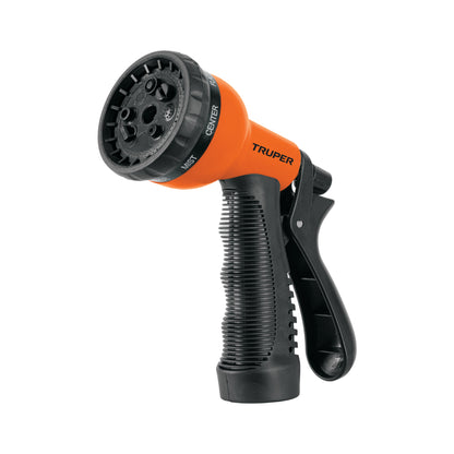 Pistola para riego de 8 funciones plástica con recubrimiento - CÓDIGO: 18482