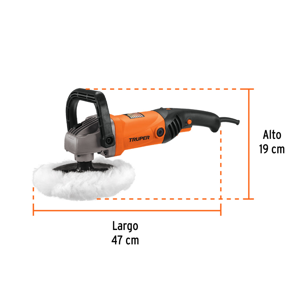 Pulidora 7", 220 V, 1,200 W - Cod: 16713