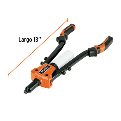 Remachadora de uso rudo tipo tijera, 13", Truper - CÓDIGO: 100733