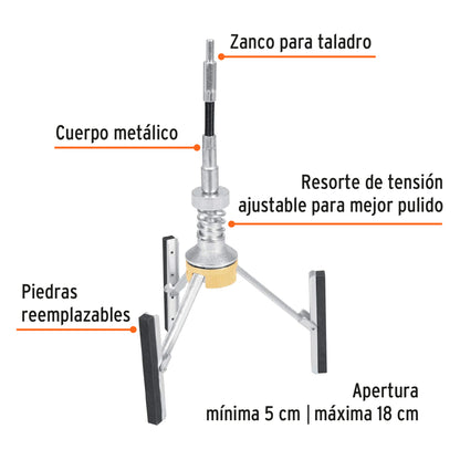 Bruñidora para cilindro de motor, 5 a 18 cm, Truper - Código: 14533