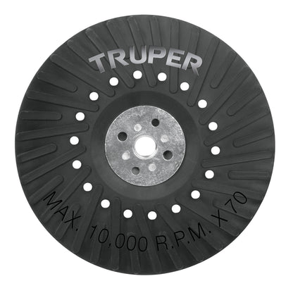Respaldo para discos de lija 7", eje M14, TRUPER - Cod: 17276