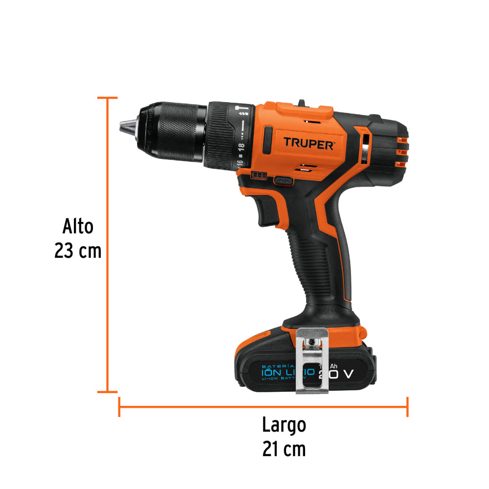 Rotomartillo inalámbrico, batería ion Litio 20V, 1/2",(220 V - Código: 11020