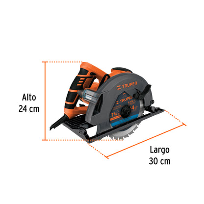 Sierra circular, 7-1/4", profesional, 220 V, 1500 W - Código: 11005