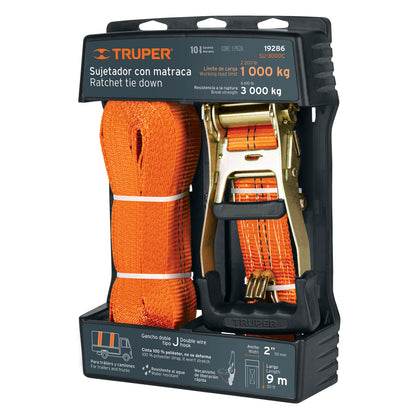 Sujetador con matraca carga máxima 3000 kg, Truper - CÓDIGO: 19286