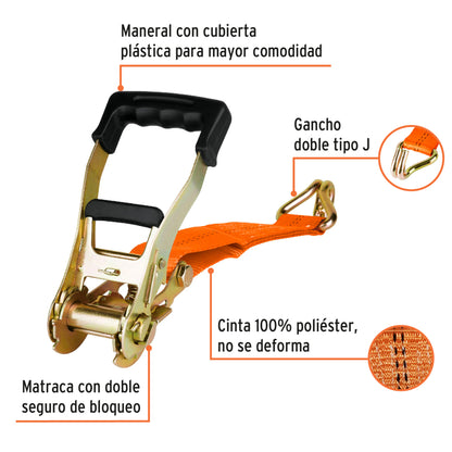 Sujetador con matraca carga máxima 3000 kg, Truper - CÓDIGO: 19286